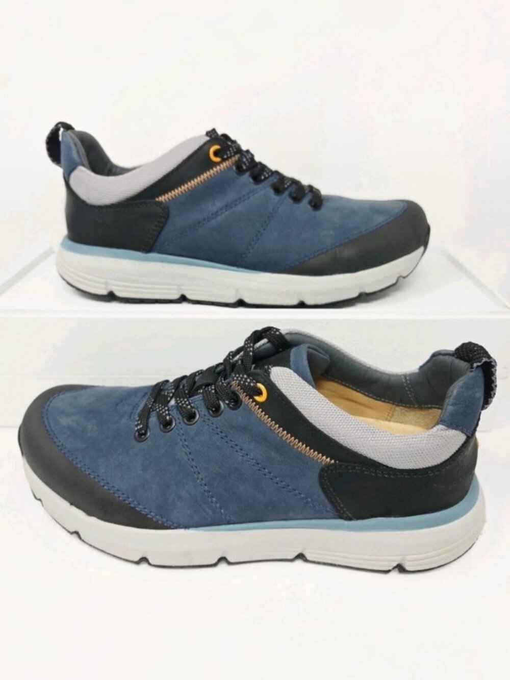 Samuel Hubbard Men's 7.5 M Navy Blue Nubuck Leather Camino Walker Sneakers